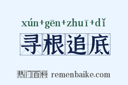寻根追底是什么意思的图片